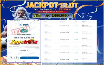 Bukti Kemenangan Member Setia Kami G**3*G Sebesar Rp 5.000.000 di Permainan PG