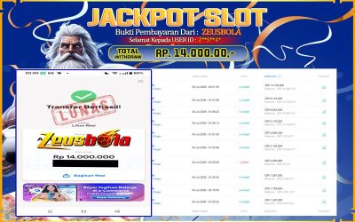 Bukti Kemenangan Member Setia Kami Z**S**4* Sebesar Rp 14.000.000 di Permainan SLOT