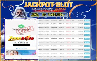 Bukti Kemenangan Member Setia Kami D***121 Sebesar Rp 4.093.500 di Permainan Ultimate Striker