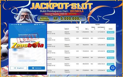 Bukti Kemenangan Member Setia Kami M*I*7*9 Sebesar Rp 5.000.000 di Permainan PG