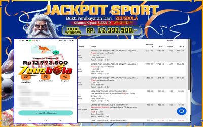 Bukti Kemenangan Member Setia Kami W**U*I*D*** Sebesar Rp 12.993.500 di Permainan UBO Sports