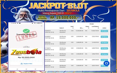 Bukti Kemenangan Member Setia Kami D*U*2* Sebesar Rp 15.000.000 di Permainan PG