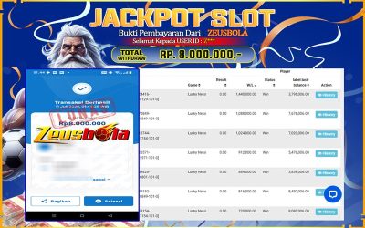 Bukti Kemenangan Member Setia Kami Z*** Sebesar Rp 8.000.000 di Permainan PG