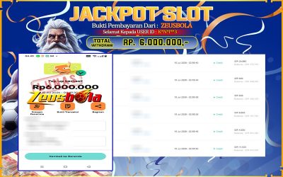 Bukti Kemenangan Member Setia Kami K*N*I**3 Sebesar Rp 6.000.000 di Permainan PGSoft – Wild Bandito