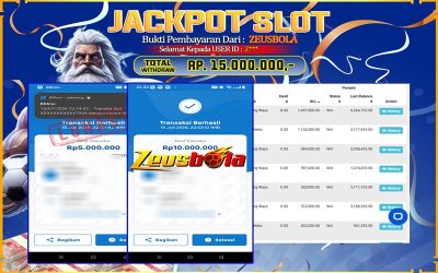 Bukti Kemenangan Member Setia Kami Z*** Sebesar Rp 15.000.000 di Permainan Mahjong Ways 2