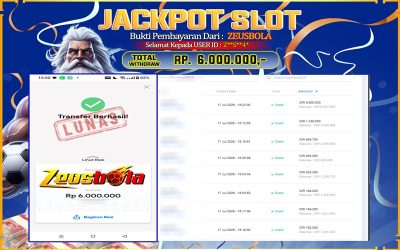 Bukti Kemenangan Member Setia Kami ZS4* Sebesar Rp 6.000.000 di Permainan Mahjong Wins 3 – Black Scatter